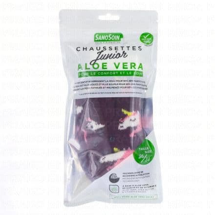 SANOSOIN Chaussettes Bien-être Aloe Vera junior licorne 26/34