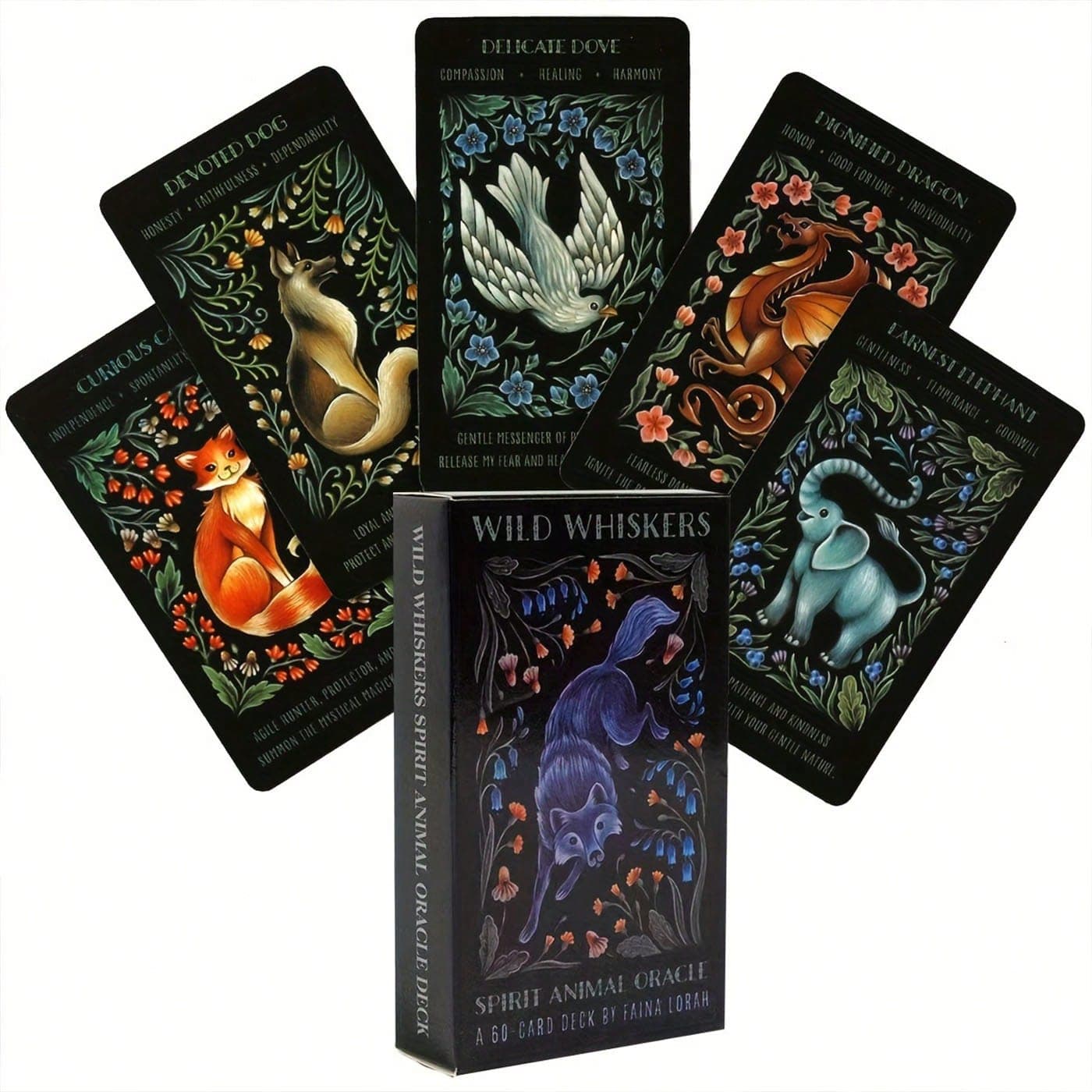 Cartes oracle Wild Whiskers - cartes spirituelles d'animaux