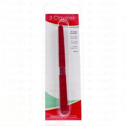 3 CLAVELES Lime à ongles corindon flexible 18 cm