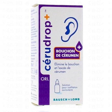 CERUDROP+ Audition - Solution pour bouchon de cérumen 12ml BAUSCH & LOMB