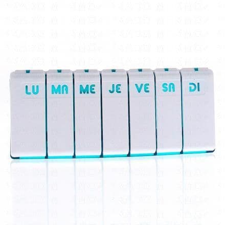 PILBOX Piluliers semainier tempo 7j turquoise