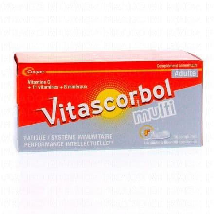 VITASCORBOL Multi 8H libération prolongée 30 comprimés tricouches